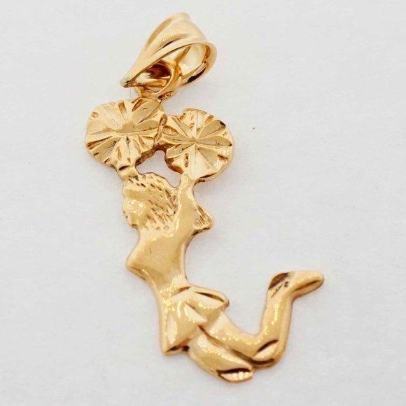 Estate Sale 10k Yellow Gold Cheerleader Pendant Fine Jewelry United States